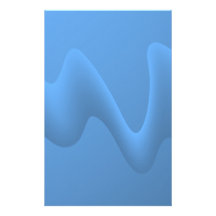 Blue Wave Abstract Image Design. Stationery Paper