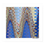 Blue Wave Abstract Poster Print