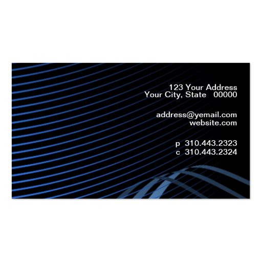 Blue Wave Business Card Template (back side)