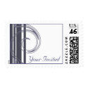 Blue Wave Invitation Postage postage