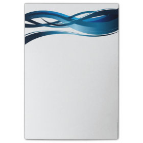 Blue Wave Modern Abstract Pattern Post-it® Notes
