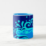 Blue wave modern designs mugs