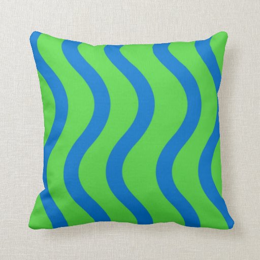 Blue Wave Pillow Zazzle