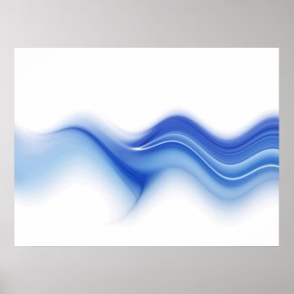 Blue wave print