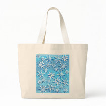 Blue Wave Snowflakes bags