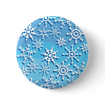 Blue Wave Snowflakes buttons by alternateworlds Blue Wave Snowflakes buttons