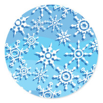 Blue Wave Snowflakes stickers by alternateworlds Blue Wave Snowflakes stickers