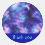 Blue Wave Thank You Sticker