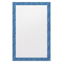 blue waves border stationery