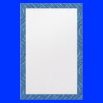 blue waves border stationery design