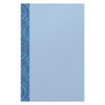 blue waves border personalized stationery