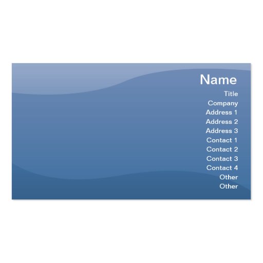 Blue Waves - Business Business Card Templates (front side)