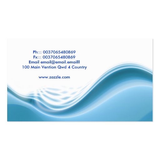 blue waves business card (back side)