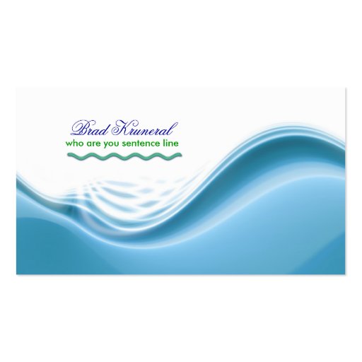 blue waves business card (front side)