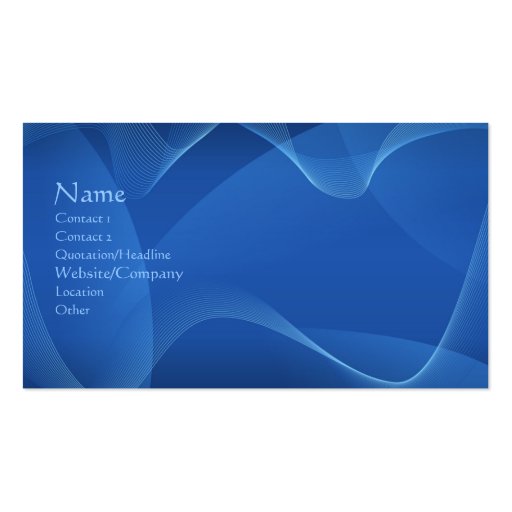 Blue Waves Business Card Template (front side)