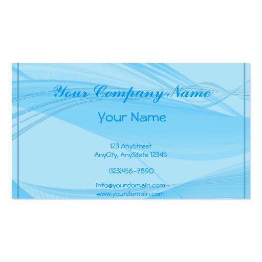 Blue Waves Business Card Templates (front side)