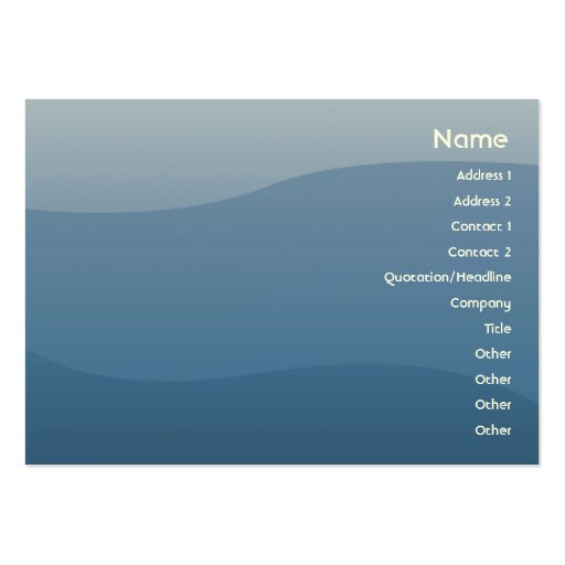 Blue Waves - Chubby Business Cards (front side)