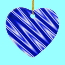 "Blue Waves" Heart-shaped ornament