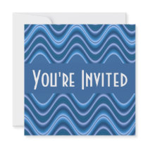 blue waves invitations by DonnaGraysonAbstract blue waves invitations