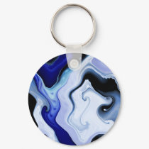 Blue Waves Keychain