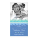 Blue Waves Loopy Heart Beach Save The Date Photo Photo Card