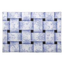 blue weave placemat
