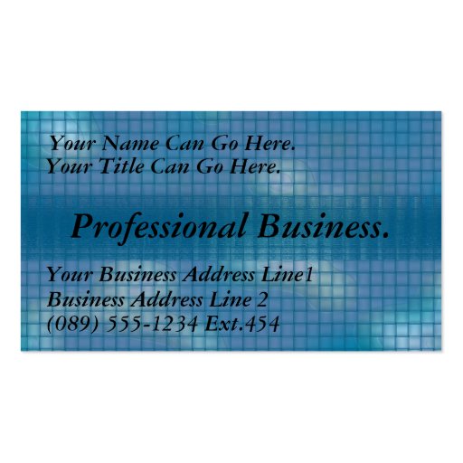 Blue Weave, Professional Business Business Card (front side)