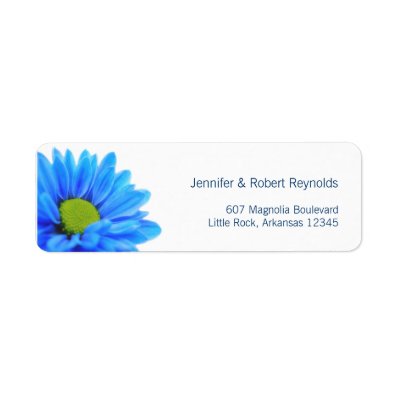 Blue Wedding Address Label