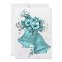 Blue Wedding Bells Invitation
