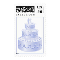 Blue Wedding Cake postage postage by wedding_tshirts Blue Wedding Cake postage postage