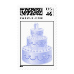 Blue Wedding Cake postage stamps