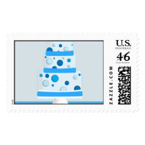 Blue Wedding Cake Stamp by BloomMedia Blue Wedding Cake Stamp
