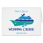 Blue Wedding Cruise Favors Cards