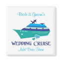 Blue Wedding Cruise Favors magnet