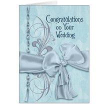 Blue Wedding Greeting Card