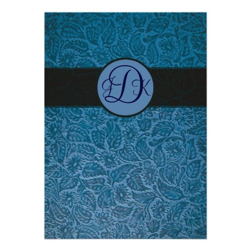 Blue Wedding Invitation