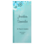 Blue Wedding Program Ceremony and Wedding Party rack cards