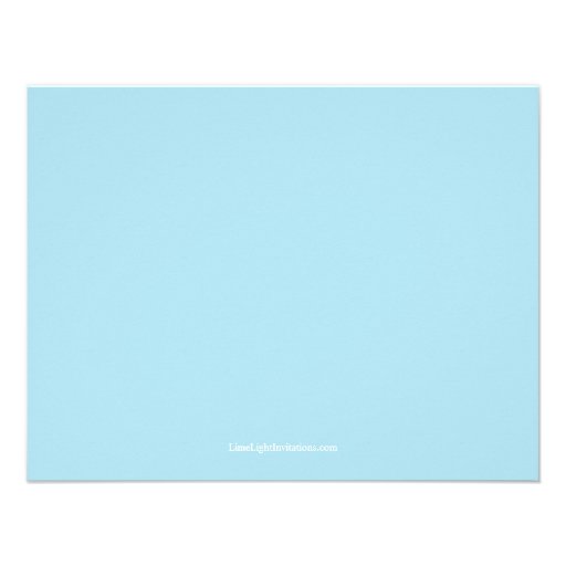 Blue Wedding Response Card with Pearl Border Announcement