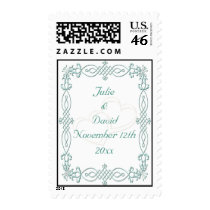 Blue Wedding Save The Date Stamps