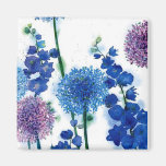 Blue Weeds Fridge Magnet