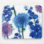 Blue Weeds Mouse Pads