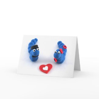 Blue Werm Couple Love card