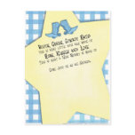 Blue Western Boots for Baby Shower Postcard