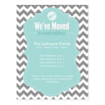 Blue We've Moved Change of Address Postcards