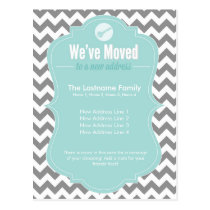Blue We've Moved Change of Address Postcards postcards