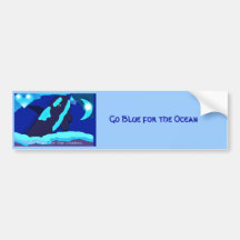 blue whale for the ocean bumper sticker