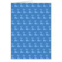 Blue Whale Pattern. Card