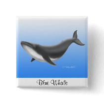 Blue Whale Pin buttons by twopurringcats Blue Whale Pin buttons