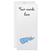 Blue whale rack card template