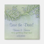 Blue Whisper Floral - Save the Date Magnet